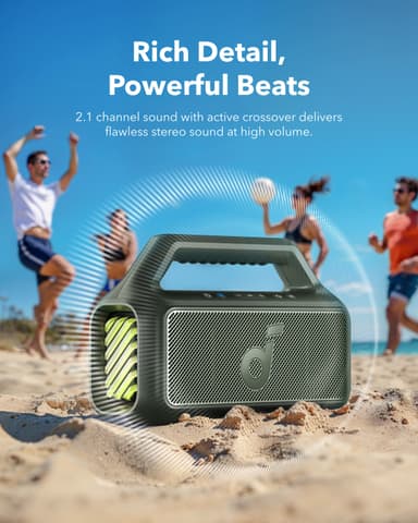 Soundcore Boom 2 bärbar trådlös högtalare (grön)