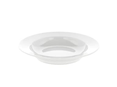 Pillivuyt Eventail Deep plate with rim Dia 22 cm White