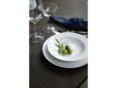 Pillivuyt Eventail Deep plate with rim Dia 22 cm White