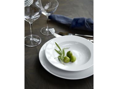 Pillivuyt Eventail Deep plate with rim Dia 22 cm White