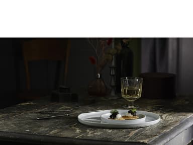 Pillivuyt Tallrik flat rak kant Vit