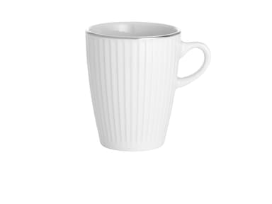 Pillivuyt Vienne Plissé Mug 27 cl White/Platinum