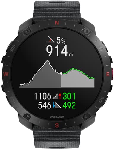 Polar Grit X2 Pro sportklocka S-L med pulsgivare (svart)