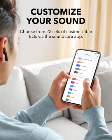Soundcore K20i True Wireless in ear-hörlurar (svarta)