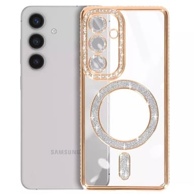Diamond bling MagSafe skal Samsung Galaxy S25 - Gold
