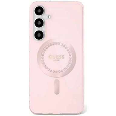 Guess Rhinestone MagSafe skal Samsung Galaxy S25 - Pink