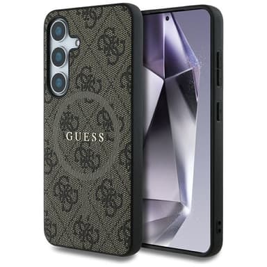 Guess Leather 4G MagSafe skal Samsung Galaxy S25 - Brun