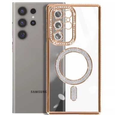 Diamond bling MagSafe skal Samsung Galaxy S25 Ultra - Gold