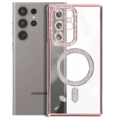 Diamond bling MagSafe skal Samsung Galaxy S25 Ultra - Pink