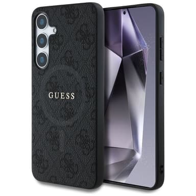 Guess Leather 4G MagSafe skal Samsung Galaxy S25 - Svart