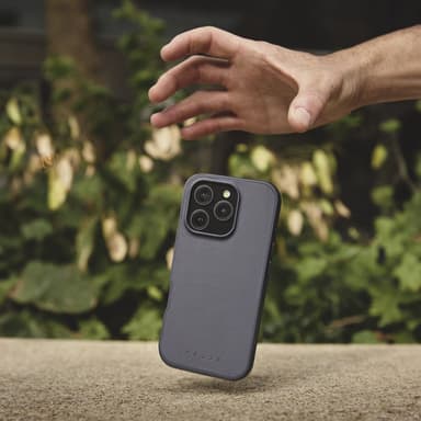 Mujjo iPhone 16 Pro mobiltelefonfodral (blått)