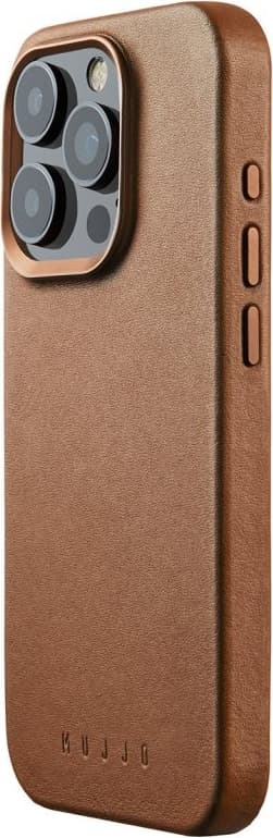 Mujjo iPhone 15 Pro mobiltelefonfodral (brunt)