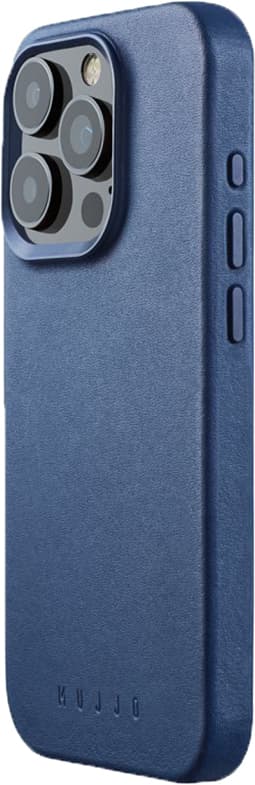 Mujjo iPhone 15 Pro mobiltelefonfodral (blått)