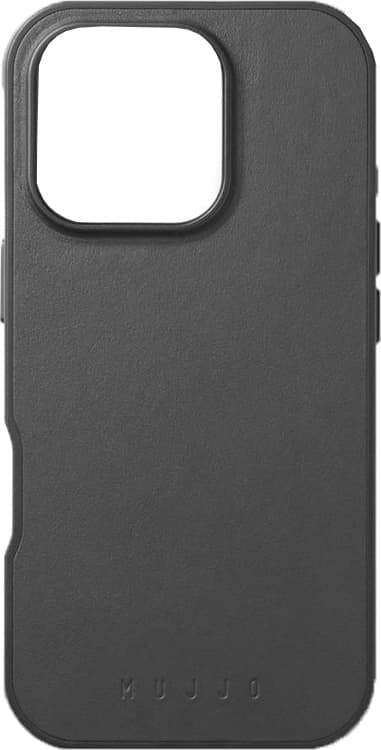 Mujjo iPhone 16 Pro mobiltelefonfodral (svart)