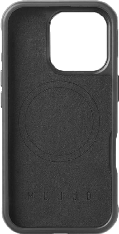 Mujjo iPhone 16 Pro mobiltelefonfodral (svart)