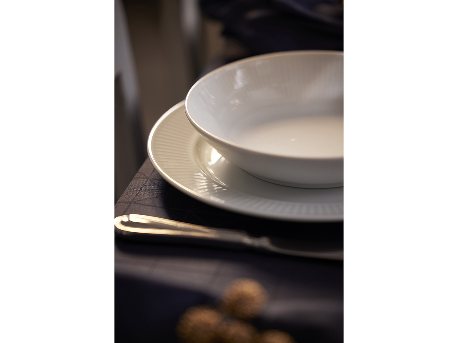 Pillivuyt Plissé Plate deep Dia 23 cm White