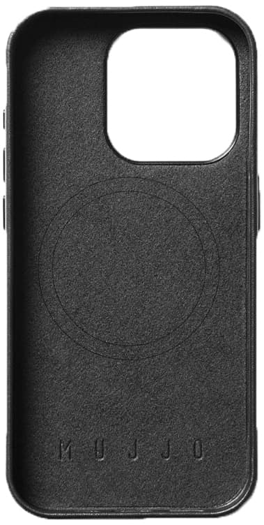 Mujjo iPhone 15 Pro mobiltelefonfodral (svart)