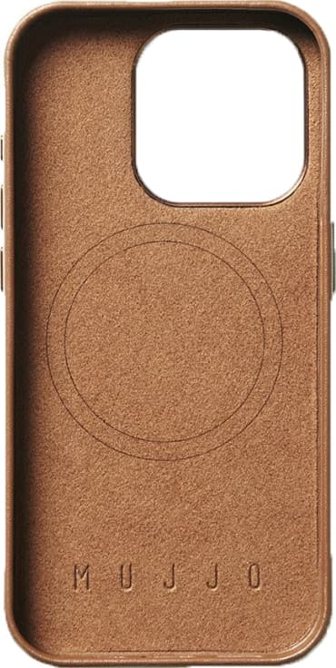 Mujjo iPhone 15 Pro mobiltelefonfodral (brunt)
