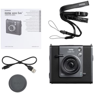 Fujifilm Instax Wide Evo direktkamera (svart)