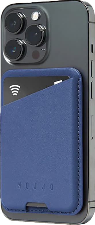 Mujjo MagSafe iPhone korthållare för mobiltelefon (blå)