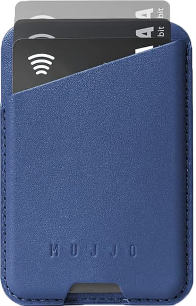 Mujjo MagSafe iPhone korthållare för mobiltelefon (blå)
