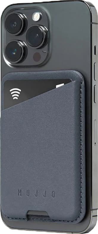 Mujjo MagSafe iPhone korthållare för mobiltelefon (stålblå)
