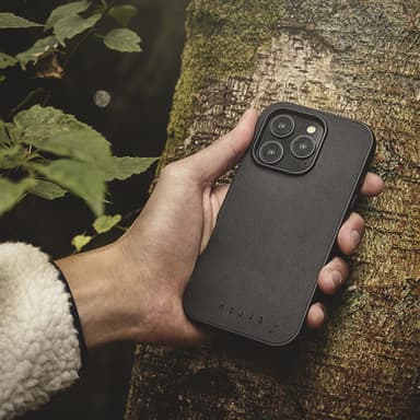 Mujjo iPhone 16 Pro Max mobiltelefonfodral (svart)