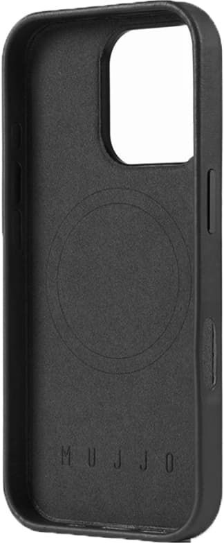 Mujjo iPhone 16 Pro mobiltelefonfodral (svart)