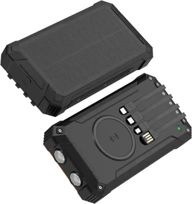 Denver 20000mAh soldriven powerbank (svart)