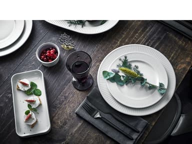 Pillivuyt Plissé plate flat Dia 26 cm White
