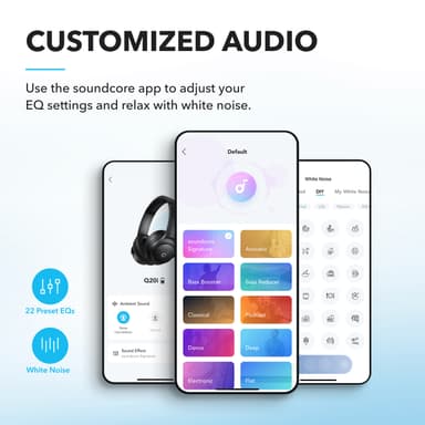 Soundcore Q20i trådlösa around-ear hörlurar (svarta)