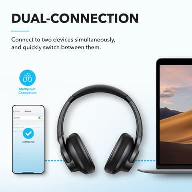 Soundcore Q20i trådlösa around-ear hörlurar (svarta)