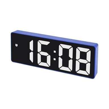 LED digital väckarklocka med justerbar ljusstyrka - Blå