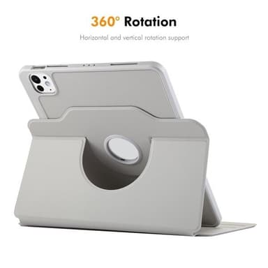 Konstläderfodral med ställ till iPad Pro 11 2022 / 2021 / 2020 - Grå