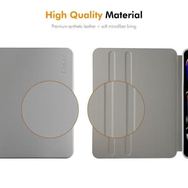 Konstläderfodral med ställ till iPad Pro 11 2022 / 2021 / 2020 - Grå