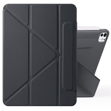 Konstläderfodral med ställ och magneter till iPad Pro 11 2024 - Svart