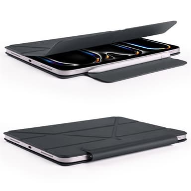 Konstläderfodral med ställ och magneter till iPad Pro 11 2022 / 2021 / 2020 - Svart