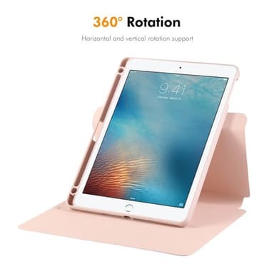 Konstläderfodral med ställ till iPad Air / Air 2 / 9,7 2017 / 2018 - Grå