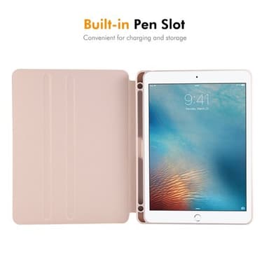 Konstläderfodral med ställ till iPad Air / Air 2 / 9,7 2017 / 2018 - Grå