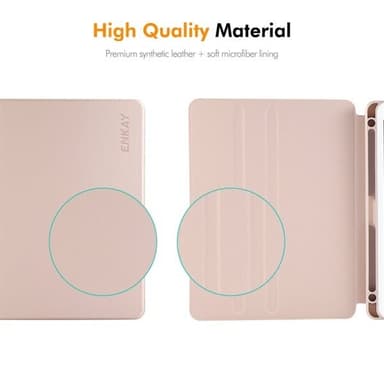 Konstläderfodral med ställ till iPad Air / Air 2 / 9,7 2017 / 2018 - Grå