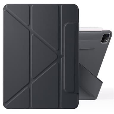 Konstläderfodral med ställ och magneter till iPad Pro 12.9 2022 / 2021 / 2020 - Svart