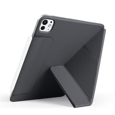 Konstläderfodral med ställ och magneter till iPad Pro 12.9 2022 / 2021 / 2020 - Svart
