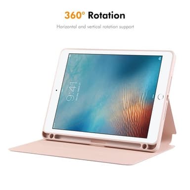 Konstläderfodral med ställ till iPad Air / Air 2 / 9,7 2017 / 2018 - Grå