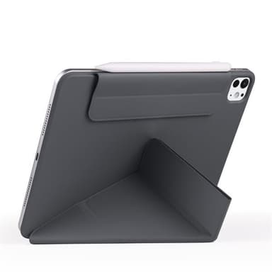 Konstläderfodral med ställ och magneter till iPad Pro 12.9 2022 / 2021 / 2020 - Svart