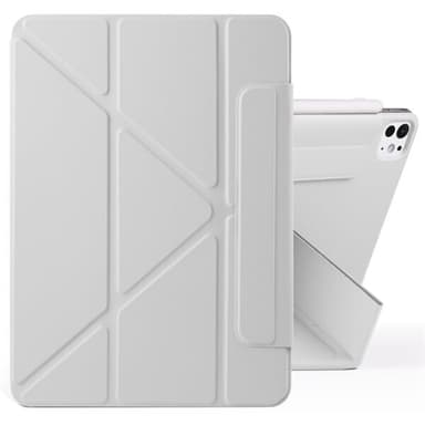 Konstläderfodral med ställ och magneter till iPad Pro 11 2024 - Grå