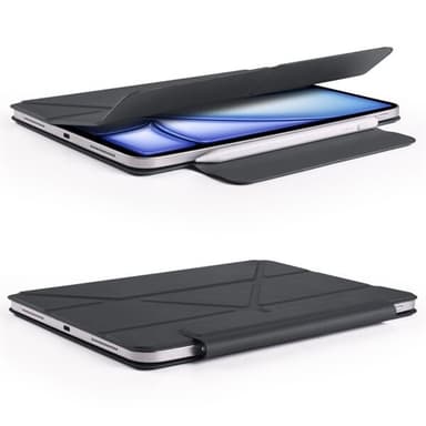 Konstläderfodral med ställ och magneter till iPad Air 13 2024 - Svart
