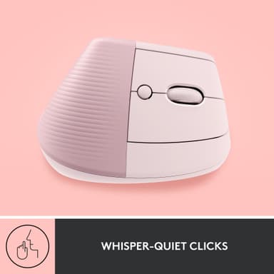 Logitech Lift Vertical trådlös mus (rosé)