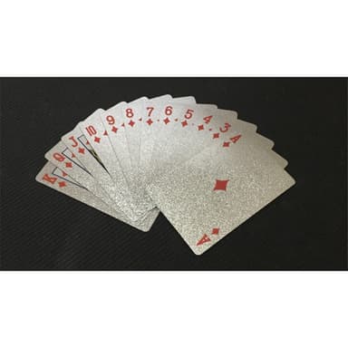 $100 Silver Plast PVC Poker Vattentäta Spelkort Kortlek