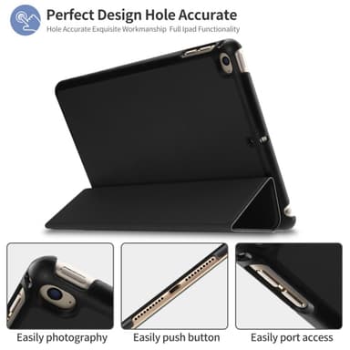iPad Mini 2019 / Mini 4 Slim fit tri-fold fodral - Svart