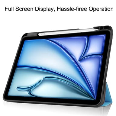 Till iPad Air 11 (2024) Slim fit tri-fold fodral Pennfack - LjusBlå